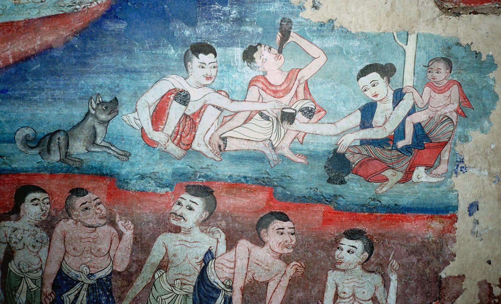a mural of thai way